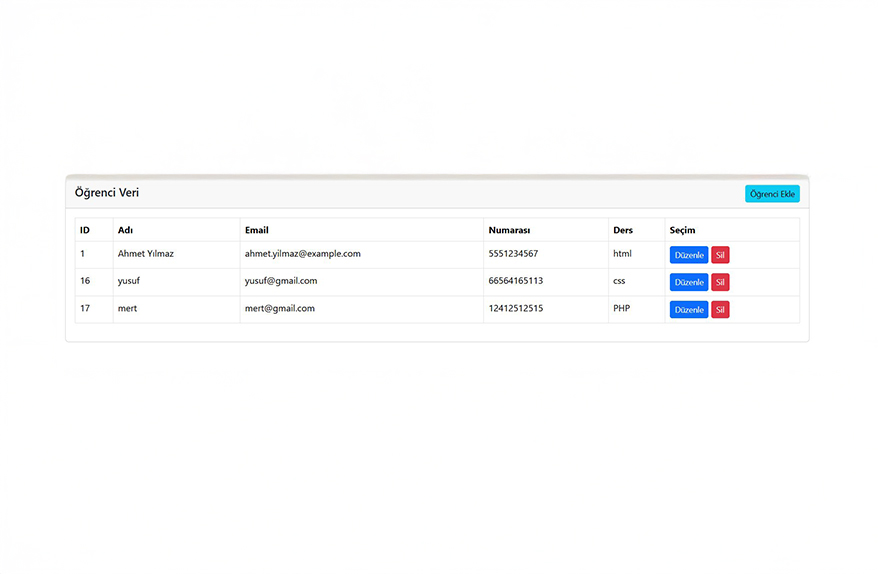 Öğrenci Yönetim Sistemi